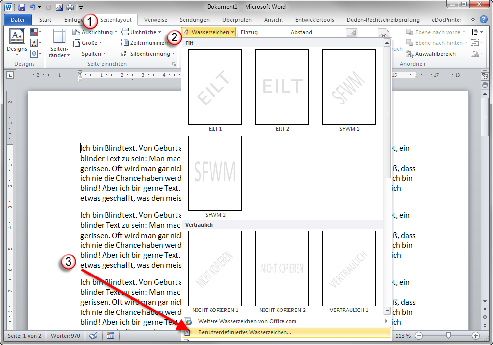 Hintergrundbild In Word 10 Einfugen Office Tipps Tools