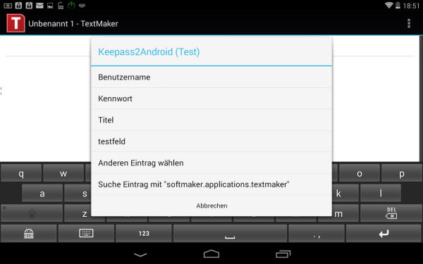 Keepass2Android_Tastatur_mit_Eintraegen