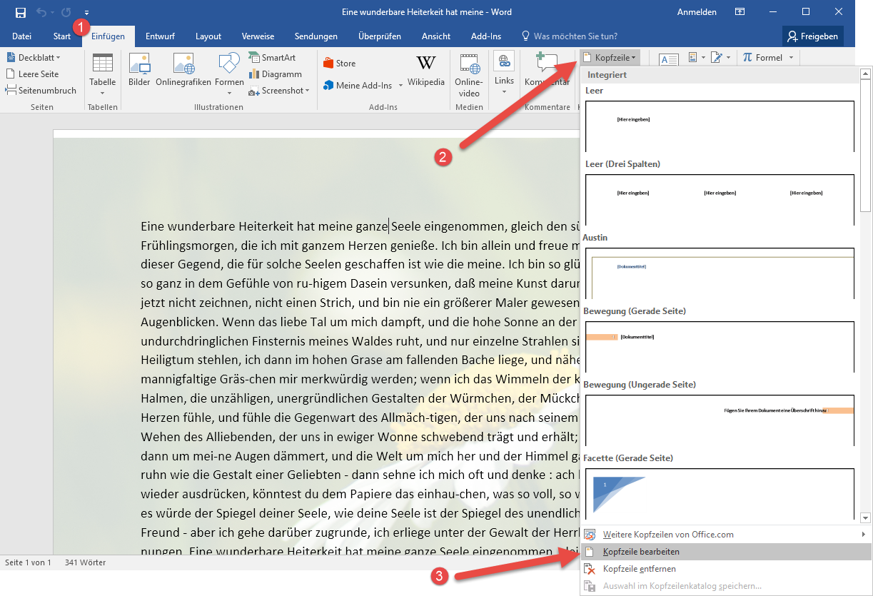 Hintergrundbild in Word 2016 einfügen › Office-Tipps & Tools